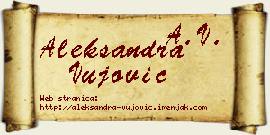 Aleksandra Vujović vizit kartica
